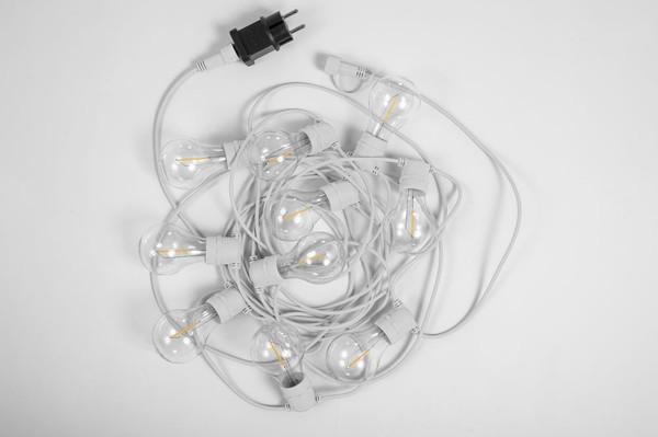 NewGarden ALLEGRA LED Lichterkette weiss 8m für Garten und Balkon E27 Innen & Außen IP44