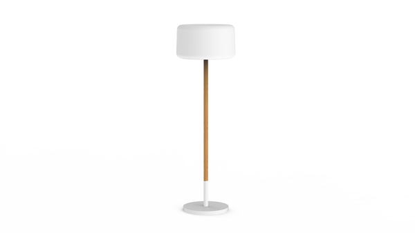 NewGarden CHLOE PLANT WOOD LED Solar Stehlampe variable Höhe Holz + RGB, Akku Innen & Außen IP65