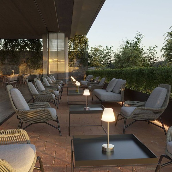 NewGarden LOLA SLIM 30 LED Tischlampe Touch-Sensor dimmbar rose-gold Innen & Außen IP44