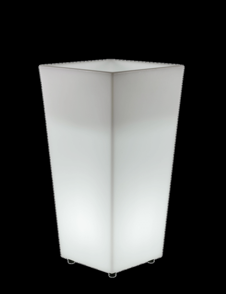 NewGarden MELISA 30 LED beleuchteter Blumentopf, eckiger Pflanzkübel außen E27 30x30x58cm IP65