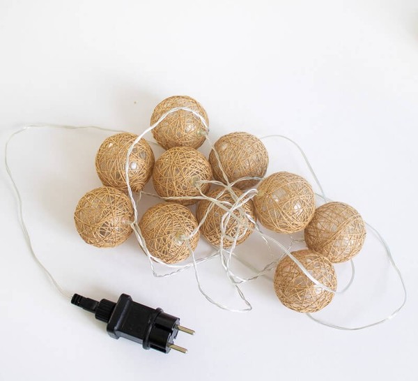 NewGarden PALLINA LED Balkon und Garten Lichterkette warmweiss Innen & Außen IP44