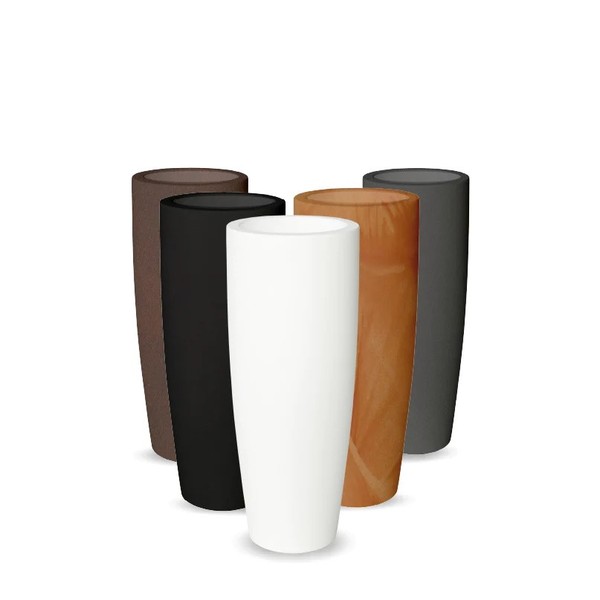 Newgarden BAMBU 90 Übertopf, Kübel XXL groß doppelwandig rund ø40x90cm bronze 16L außen