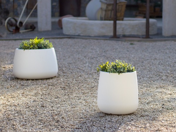 Newgarden CAMELIA 40 Pflanzkübel groß rund ø39x39cm weiss 33L außen