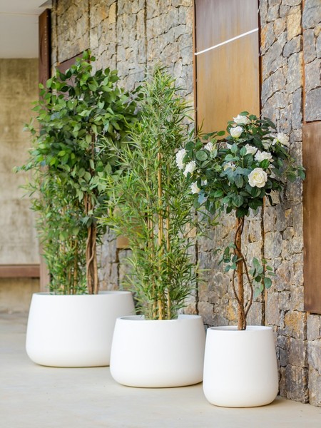 Newgarden CAMELIA 60 Blumentopf XXL groß rund ø59x39cm bronze 74L außen