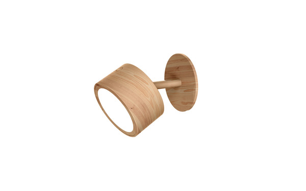 Newgarden Roll 8 Akku Holz-Optik Wandleuchte, Montage ohne Bohren, warmweißes Licht, USB-Ladekabel ø8x7,2 cm