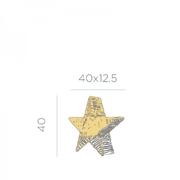 NewGarden SISINE STAR 40 LED Stern Deko-Leuchte ohne Kabel 40cm + Fernbedienung Innen & Außen IP54