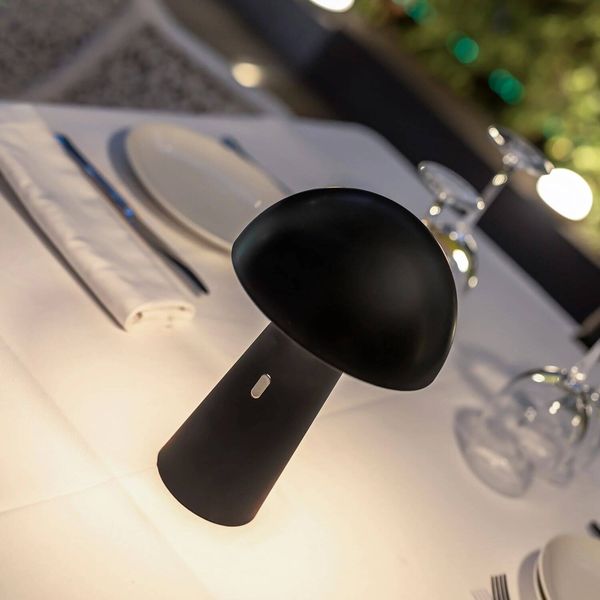 NewGarden SHITAKE LED Batterie-Tischlampe kabellos, tragbar, Outdoor dimmbar, schwarz IP44
