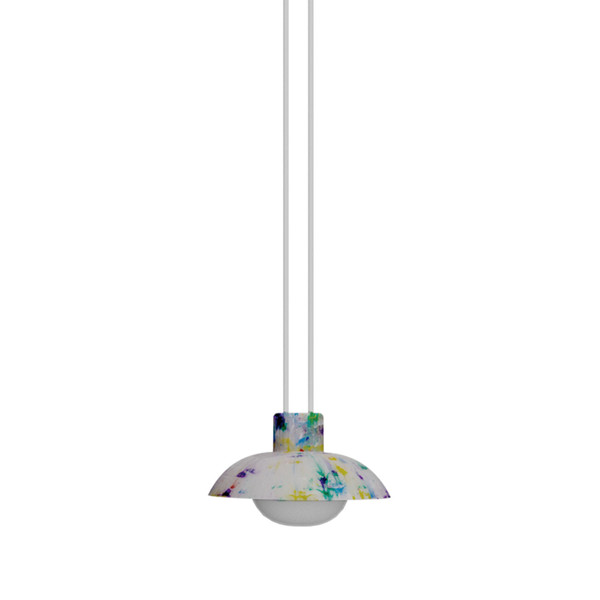 Newgarden Syros 20 Akku Multicolor Circoolar mobile Dekoleuchte mit Seil, warmweißes Licht, dimmbar, Fernbedienung ø20x9,5 cm