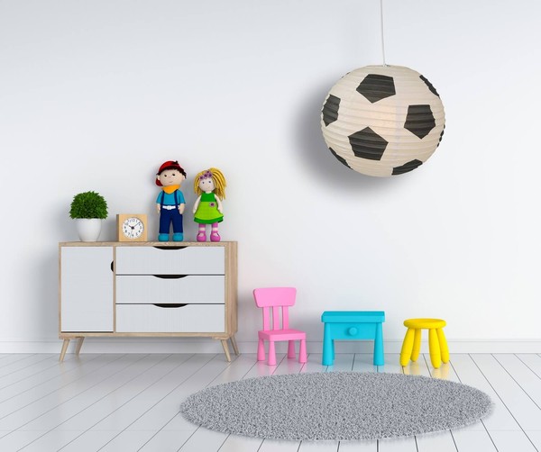 Niermann Fußball Pendelleuchte Weiß-Schwarz