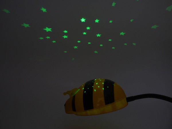 Niermann Starbee LED Projektions-Tischleuchte 21fach Tageslichtweiss dimmbar 6,3W Gelb-Schwarz