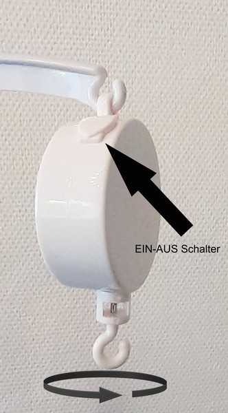 Niermann Mobilehalter zum Klemmen mit Spieluhr Weiß