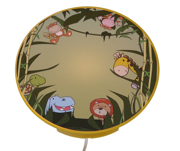 Niermann Wilde Tiere Wandleuchte E14 Gelb, Multicolor Made in Germany