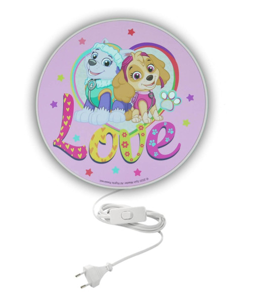 Niermann Paw Patrol Wandleuchte E14 Rosa, Multicolor Made in Germany