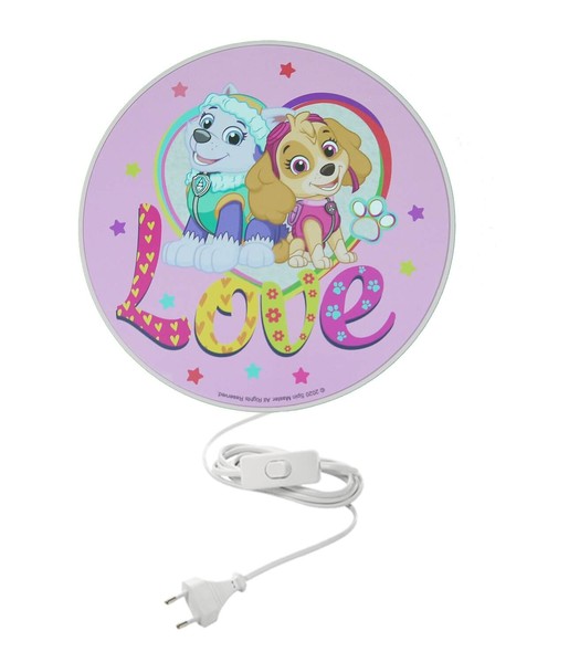 Niermann Paw Patrol Wandleuchte E14 Rosa, Multicolor Made in Germany