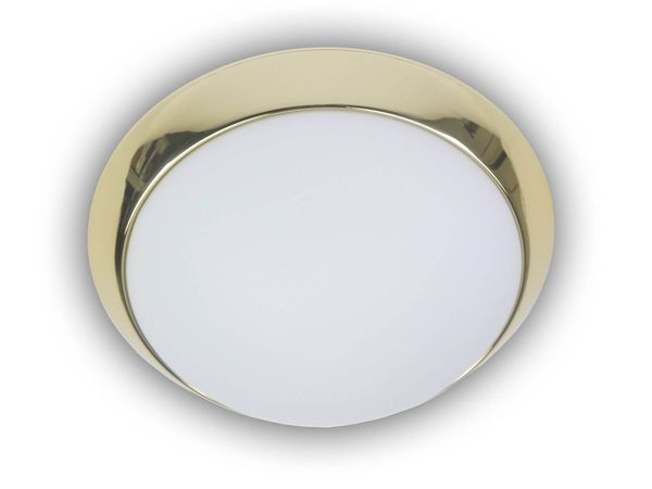 Niermann LED 14W Deckenleuchte Opal matt Glas, Messing poliert, 40cm, 56103