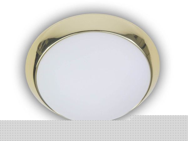 Niermann 3x E27 Deckenleuchte Opal matt Glas, Messing poliert, 45cm, HF Sensor, Made in Germany