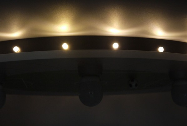 Niermann Fußballstadion LED Deckenleuchte 5fach E14 Grün, Silber Made in Germany