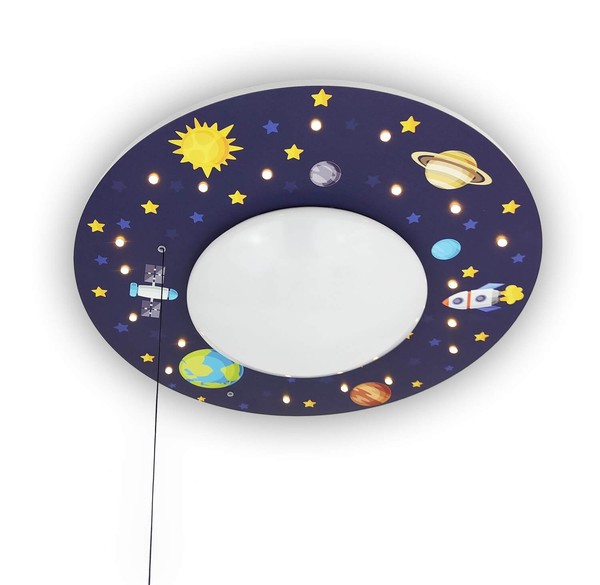 Niermann Weltall LED Deckenleuchte E27 Multicolor, Bunt Made in Germany