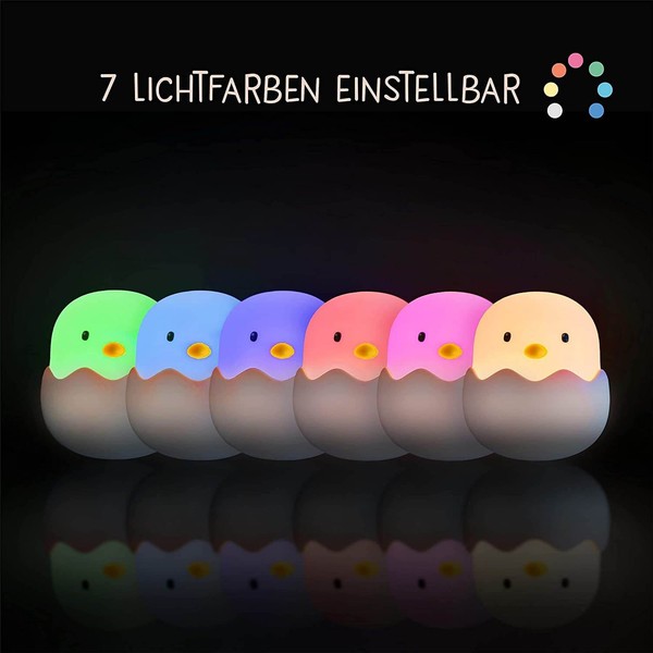 Mega Light Eggy & Friends LED Nachtlicht Warmweiss dimmbar Eggy Egg 1,2W  Weiß