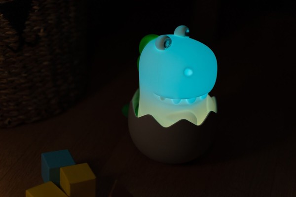 Mega Light Eggy & Friends LED Nachtlicht Warmweiss dimmbar Diggy Dino 1W Weiß/Grün