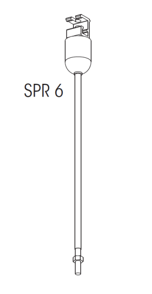 Nordic Global Trac Abhängestab Gewindestange + Baldachin + Deckenbefestigung SPR6-3/1M weiss