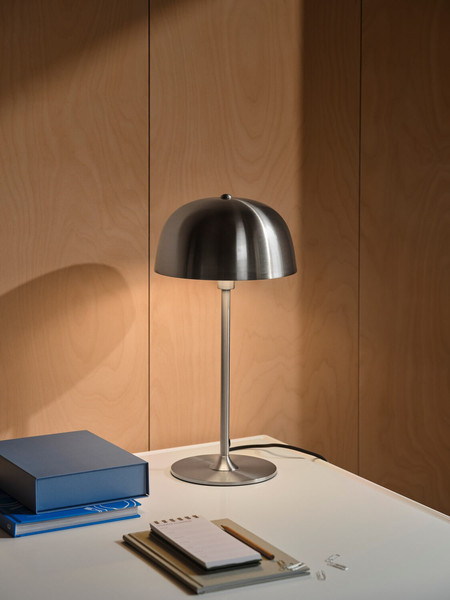 Nordlux Tischlampe Cera Gebürsteter Stahl E14 Ø24cm Metall 2010225033