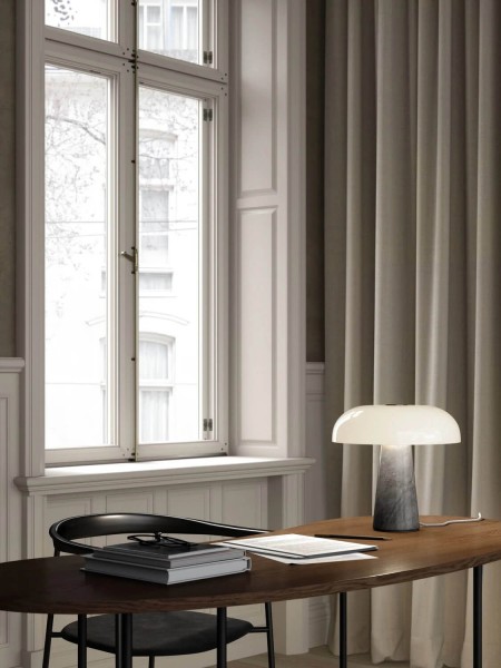 Nordlux Design for the People Glossy Marmor und Glas Tischlampe Grau Design-Tischleuchte