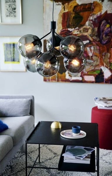 Nordlux Ivona Pendelleuchte 6er E27 Schwarz 2112163003