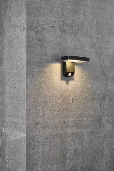 Nordlux Rica Square LED Wandleuchte 5W IP44 Schwarz warmweiss