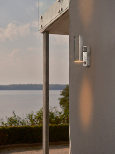 Nordlux 21519131 TIN Maxi Double Sensor GU10 Wandleuchte Dimmbar Verzinkt IP54