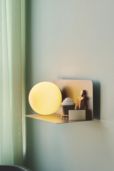 Nordlux Lilibeth Wandleuchte E14 Braun Kinderzimmer-Lampe mit Ablage 2312931018