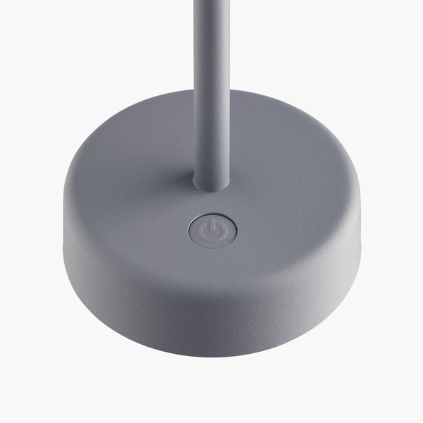 Nordlux LED Akkuleuchte Ellen To-Go Tischlampe Grau dimmbar Moodmaker 300lm 3000K warmweiß Ø16cm IP44 Aluminium 2418015010