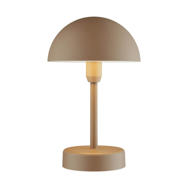 Nordlux LED Akkuleuchte Ellen To-Go Tischlampe Braun dimmbar Moodmaker 300lm 3000K warmweiß Ø16cm IP44 Aluminium 2418015018