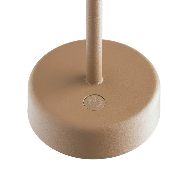 Nordlux LED Akkuleuchte Ellen To-Go Tischlampe Braun dimmbar Moodmaker 300lm 3000K warmweiß Ø16cm IP44 Aluminium 2418015018