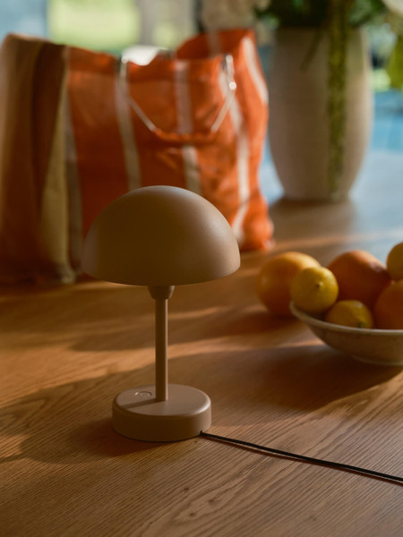 Nordlux LED Akkuleuchte Ellen To-Go Tischlampe Braun dimmbar Moodmaker 300lm 3000K warmweiß Ø16cm IP44 Aluminium 2418015018