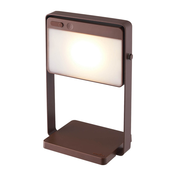 Nordlux LED Akkuleuchte Saulio Solar Braun dimmbar 200lm 3000K warmweiß 23,5cm IP44 Aluminium 2418035018
