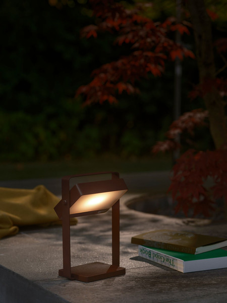 Nordlux LED Akkuleuchte Saulio Solar Braun dimmbar 200lm 3000K warmweiß 23,5cm IP44 Aluminium 2418035018