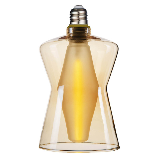 Nordlux 2480042700 DecoE27 Cone 15 Dim LED E27 Leuchtmittel 4,1W Dimmbar Warmweiss Bernstein