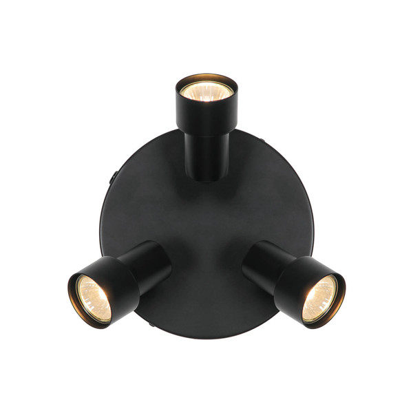 Nordlux 2512370103 Boston 3-rondel GU10 Deckenleuchte Dimmbar Schwarz