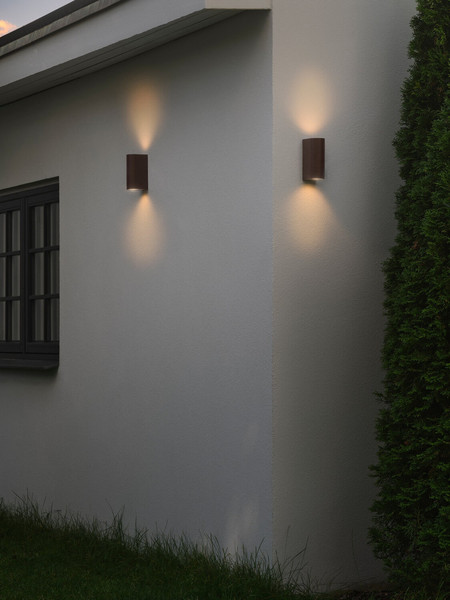 Nordlux 2518021009 Dion Double GU10 Wandleuchte Dimmbar Rost IP44