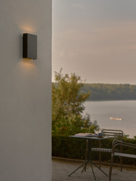 Nordlux 2518041203 FOLD 15 LED Wandleuchte 10W Warmweiss Seaside schwarz IP54