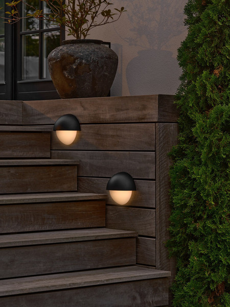 Nordlux 2518401003 SCOR Round E14 Wandleuchte Dimmbar Schwarz IP44