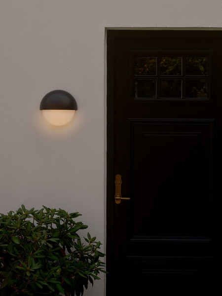 Nordlux 2518421003 SCOR Maxi Round E27 Wandleuchte Dimmbar Schwarz IP44