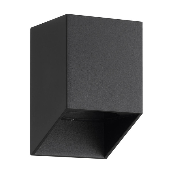 Nordlux 2518451003 NICO Square 12 GU10 Wandleuchte Dimmbar Schwarz IP54