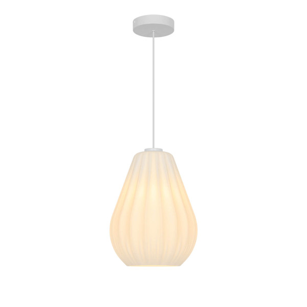 Nordlux Pendelleuchte Sallino Opalweiß E27 dimmbar Ø24cm Glas 2612363001