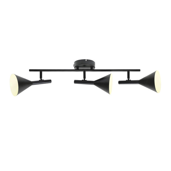 Nordlux Deckenleuchte Kelvis Schwarz 3-flammig 3xGU10 Spots dimmbar Metall 2612706003