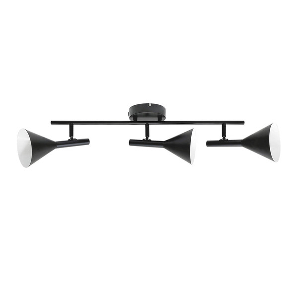 Nordlux Deckenleuchte Kelvis Schwarz 3-flammig 3xGU10 Spots dimmbar Metall 2612706003