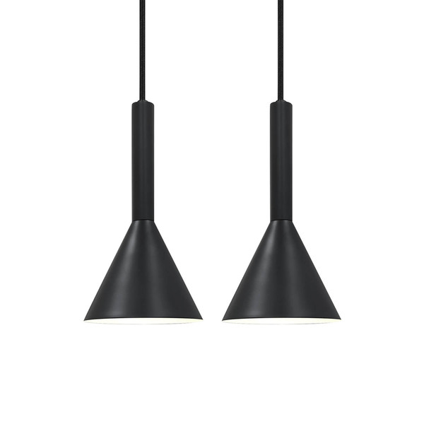 Nordlux Pendelleuchte Kelvis 2-Kit Schwarz 2-flammig 2xGU10 dimmbar Metall 2612723003