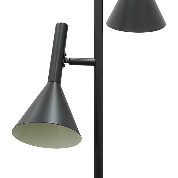 Nordlux Stehlampe Kelvis Schwarz 2-flammig 2xGU10 Metall 2612784003