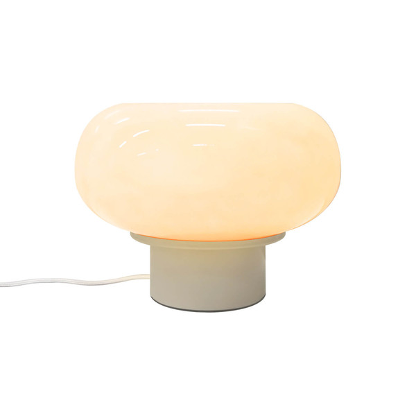 Nordlux Tischlampe Malti Beige E27 Ø27,5cm Glas 2612825009